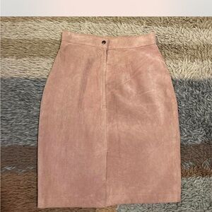 Vintage 100% Suede Pink Skirt